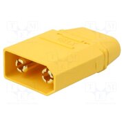 XT90H-M Connector: DC supply; plug; male; XT90; 40A; 500V; PIN: 2; straight DP9uUf4JlfA8GgkxAbgcLdPwv0wz4TUyinN1U3wDvjc