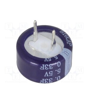 BCE005R5C334FBS Supercapacitor; THT; 0.33F; 5.5VDC; ±20%; Ø13.5x7.3mm; -25÷70°C sPrae5AEb20Tl5tD0joP7hsnV5NoSUSyy9p3M3H_hfU