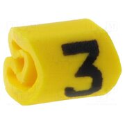 515-01634 Markers; Marking: 3; 1÷3mm; PVC; yellow; -65÷105°C; leaded; HGDC1-3 tKaTVL4wjX5NZU_Dor6BxWn3aFFV-aPJLLSNWBiZJ2I