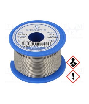 BROFIL 60 B2.1 0,8 MM 100 G Tin; lead-based; Sn60Pb40; 0.8mm; 0.1kg; reel; 183÷190°C; Flux: SW26 tH_HrDavonYB-u2UH0iUmcUJb9bQEatYU3I_85kRvQY