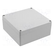 1554Q2GY Enclosure: multipurpose; X: 140mm; Y: 140mm; Z: 60mm; 1554; grey; IP68 ZmD9kKzwc3wuZuLuzB4WCDnjOTOLWrJKlPcl7guRSN4