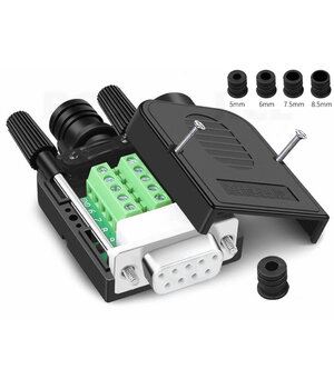 D-SUB bezlodēšanas sērijas-uz-9-kontaktu termināla plānais sieviešu adapteris CJL309APK.jpg