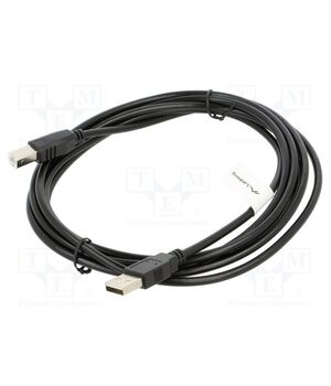 CA-USBA-10CC-0030-BK Cable; USB 2.0; USB A plug,USB B plug; gold-plated; 3m; black h1wJkUFMsSK48dNMXFMuZV0TMvlO48HwcuE_OaztVvI