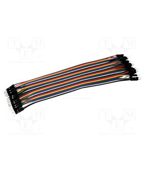 CAB M-M(40-17-RAINBOW) Connection cable; mix colours; 40pcs; 170mm; ribbon Z6zahcuUIswzYayO3ucciZFgh2dIAT_80iJdG34Q0As