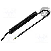 86327 Wire: coiled; H05BQ-F; 3G0.75mm2; unshielded; PUR; black; 300V,500V uckvJHcaC0kRi9Mx6YplacHTdrZsWe4cdpr7ndY99gg