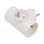 W-99300 Connector: AC supply; splitter; 2P+PE; 250VAC; 16A; white wBCr8A1DMMXyCLSJp-waqTYZ4-la9aiN2heAkpnj4ac