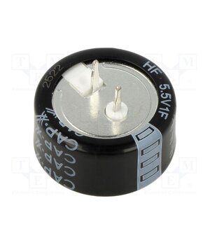 HF15R52010P105C Supercapacitor; connectors; 1F; 5.5VDC; -20÷80%; Ø20.5x9.8mm; 15uA 6DeLIkE2Legu0F3oN9TfXNUfRYrz-Z4znBVrP37tQoA
