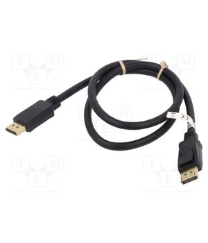64797 Cable; DisplayPort plug,both sides; DisplayPort 1.4; 1m; black ZTz9sPrSbs7MziHwA38j6b2u39YobqxrSOVYRbLqGRs