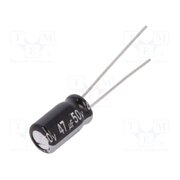 EEUEB1H470S Capacitor: electrolytic; THT; 47uF; 50VDC; Ø6.3x11mm; Pitch: 2.5mm Y81zBF9T_ITdSJgGrZhz60N5u-8IK88v8PAjr8mAFsg