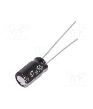 EEUEB1H470S Capacitor: electrolytic; THT; 47uF; 50VDC; Ø6.3x11mm; Pitch: 2.5mm Y81zBF9T_ITdSJgGrZhz60N5u-8IK88v8PAjr8mAFsg