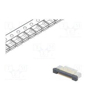 DS1020-09-14VBT1B-R Connector: FFC/FPC; tinned; SMT; 500mA; 50V; PIN: 14; 500um; ZIF; 30mΩ cCtOdzd2NWzNoMcqET6Vmvc5xAWfRYMefl5BXXY43IM