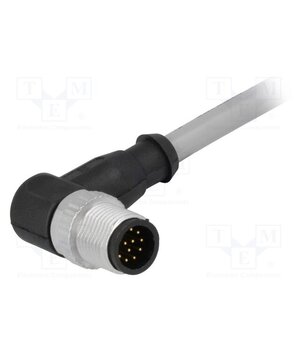 21348600C79050 Connector: M12; plug; male; PIN: 12; angled 90°; cables; 5m qYgS4WU15NV5y3UaziZTym_0MIkaxmHBgUYQDTInhKw