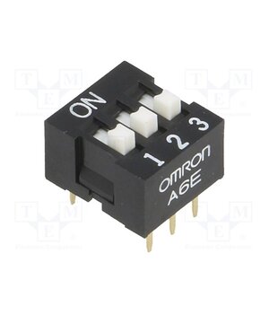 A6E-3104-N Switch: DIP-SWITCH; Poles number: 3; ON-OFF; 0.025A/24VDC; Pos: 2 3EiQCYscn3x3tr9tbtKKja4ERm_5CG7IOlADdXgsrUU