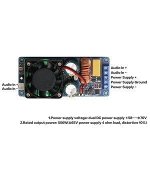 Audio amplifier class D, 500W, +/-65VDC, IRS2092S mono, with LM3886 ABA061+2.jpg