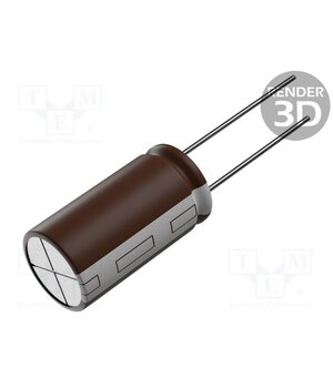 UPJ1J101MPD Capacitor: electrolytic; low ESR; THT; 100uF; 63VDC; Ø10x20mm; ±20% Zzql3RoAGp57EYeCTb1x8ytd2RjqycWE7xw8BtMA_Dc