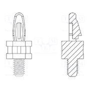 8G504V40305 PCB distance; polyamide 66; L: 9.5mm; screwed rod,snap fastener EoI9yMZnyX7_Rhhnv8KA0eGnG29nPl_tNqu3imftKXI