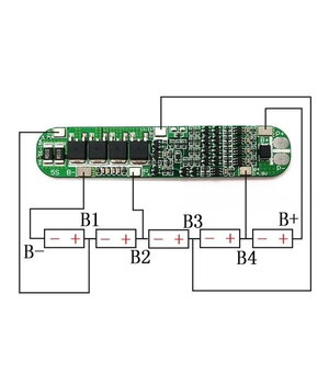 Charging and protection module for lithium 18650 batteries STANDART BMS, 5S 15A ABPL05_15+1.jpg