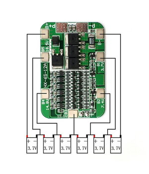 Lithium battery charging module 6S, 24V 12A charging/discharging, with protection ABPL06S+1.jpg