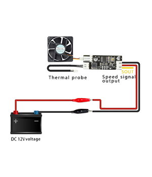 Ventiliatoriaus greičio PWM reguliatorius su temperatūros jutikliu, 12V 0.8A ABREG82+2.jpg