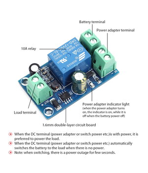 Automatic Switching Module UPS Emergency Cut-off Battery Power Supply 12V to 48V ABRM31+2.jpg