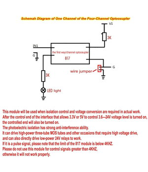 OPTRONO modulis 4 kanalai, PC817, 3.6-30V ABRM374+2.jpg