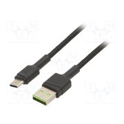 KABGC13 Cable; USB 2.0; USB A plug,USB C plug; 2m; black; 480Mbps; textile f0AMqkVcxb18PpbomwfaqyLzrDVDJrLPQEdWfE0VV-Y