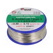 SN99CU07AG03-1.1.3/0.56MM 100G Tin; lead free; Sn99Ag0,3Cu0,7; 560um; 100g; reel; 216÷227°C; 3% GG4meWu6zOdatSw_aIMXMHFOH3jYiQk0QpBDyrqNBLI