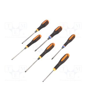 BE-9882TB Kit: screwdrivers; assisted with a key; Pozidriv®,slot; ERGO® 8KV54QC5DO6OMUK44_kL2RWq4Uq3WWwdaWDc5iX7LSg