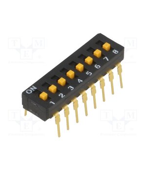 A6D-8103 Switch: DIP-SWITCH; Poles number: 8; ON-OFF; 0.03A/30VDC; Pos: 2 Q3gTHU33xnE2ypWeXXUeudMKaSrwsbr8F1NkIXlIXyQ