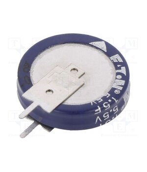 KR-5R5V155-R Supercapacitor; THT; 1.5F; 5.5VDC; -20÷80%; Ø19x19.7mm; 30Ω; KR GO4uTXB3I5fFTosEI9mjC7VSdgkGnLOeLA3ZdvSBcjw