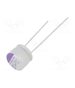 100SXE6R8M Capacitor: polymer; 6.8uF; 100VDC; THT; ±20%; Body dim: Ø8x7mm; 60mΩ S3vVfz1-kQL9udBO_6nhjwN8dHlwgdts9oH9g1Q03lw