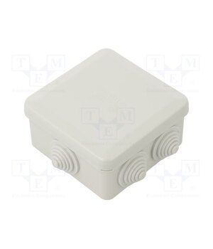 680.003 Enclosure: junction box; X: 89mm; Y: 89mm; Z: 46mm; wall mount; IP55 1o-OhftK6D8m3yODDRvlZbhVzTfDXGLXsr4lWV1t1es