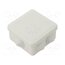 680.003 Enclosure: junction box; X: 89mm; Y: 89mm; Z: 46mm; wall mount; IP55 1o-OhftK6D8m3yODDRvlZbhVzTfDXGLXsr4lWV1t1es