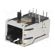 SI-50158-F Connector: RJ45; socket; PIN: 8; shielded,with LED; 8p8c; THT T4eyC59s_NUDS3Y0zSCcyf3EdrB7hhDem0idxUwMJ0w