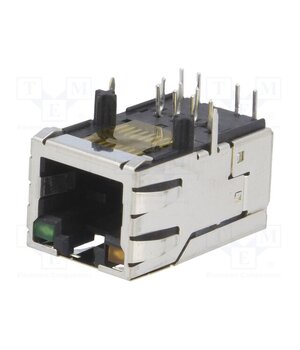 SI-50158-F Connector: RJ45; socket; PIN: 8; shielded,with LED; 8p8c; THT T4eyC59s_NUDS3Y0zSCcyf3EdrB7hhDem0idxUwMJ0w