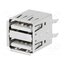 USBA-2GV Connector: USB A; socket; THT; straight; double rTT9-Xcnri5lzldabUhE49PqN5BLqARS249S6oi3wiA