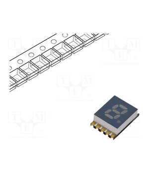 KCSC02-105 Display: LED; 7-segment; 5.08mm; 0.2"; No.char: 1; red; 14÷30mcd c53PGif9qRDWc_RTUBI0ME8VSqaA17b00RePEj3m42k