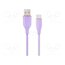 CC-USB2S-AMCM-1.5M-P Cable; USB 2.0; USB A plug,USB C plug; 1.5m; violet; silicone aN8wn0slTbHntoIantVLMXSb4SrxaiH5bMI_n8Q_GJM