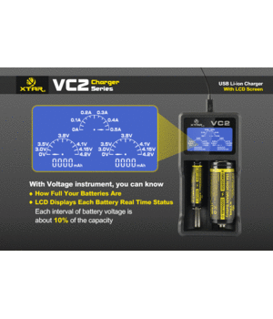 CHARGER for Li-Ion batteries 18650, (14500...26650), charging current 0.5 / 1A, XTAR VC2 AILVC2+3.gif