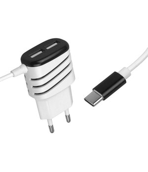 Зарядное устройство USB-C тип 5V 3.1A с дополнительными 2x гнездами USB-A, белый AIMU31B.jpg