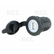 Automotive power supply, USB A socket, Sup.volt: 12÷24VDC, black AIMUSB10.jpg