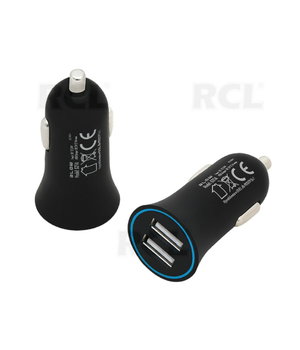 ЗАРЯДНОЕ УСТРОЙСТВО USB универсальное,  12/24V>5V, maks. 1x2.1A или 2x1A AIMUSB21D.jpg