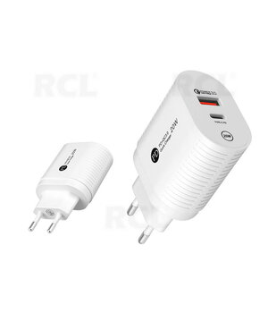 ĮKROVIKLIS L64 USB QC 3.0 20W, USB / USB-C Type, baltas AIQ20B20.jpg