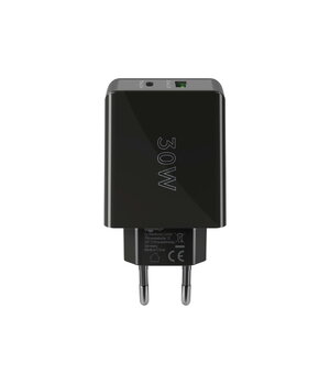 Greitas ĮKROVIKLIS (QC) USB-C PD 30W 3A juodas A+C AIQ30JC1+1.jpg