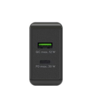 Greitas ĮKROVIKLIS (QC) USB-C PD 30W 3A juodas A+C AIQ30JC1+2.jpg