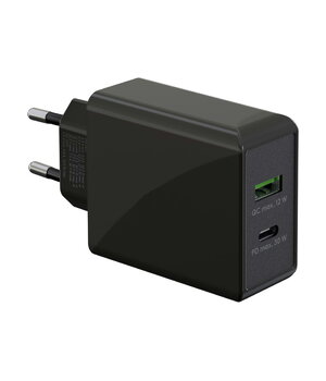 Greitas ĮKROVIKLIS (QC) USB-C PD 30W 3A juodas A+C AIQ30JC1.jpg