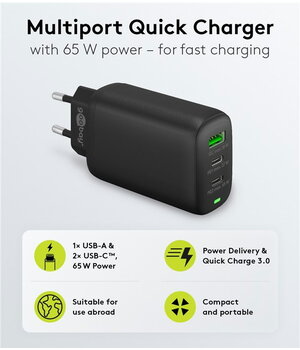 ĮKROVIKLIS 2x USB-C (C type) 1x USB-A, PD/QS 65W 3A juodas AIQ65JC2+1.jpg