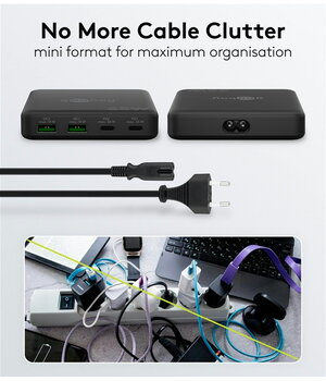 CHARGER USB-C PD 65W MULTIPORT, 2x USB-C™ ports (Power Delivery), 2x USB-A ports (Quick Charge 3.0) AIQ65JC4+2.jpg