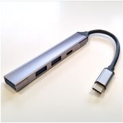 Коммутатор компьютерной сети - концентратор USB 3.0 -> 3x USB A + USB-C, 0,1 м AKOM19.jpg