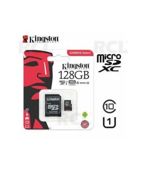 Flash Memory micro SD 128GB+SDadapt KINGSTON Canvas Select Class10 UHS AKRUS128A+1.jpg